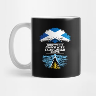 Scottish Grown With Saint Lucian Roots - Gift for Saint Lucian With Roots From Saint Lucia Mug